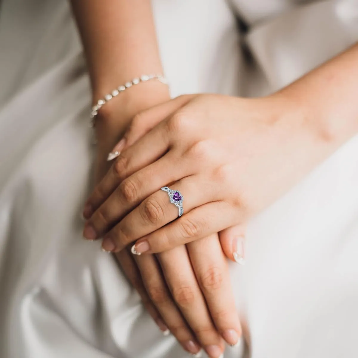 1 Carat Heart Shaped Genuine or Created Birthstone with Moissanite Promise Ring 925 Sterling Silver Heart Stone Anniversary Engagement Ring for Women Gifts Size 5-12