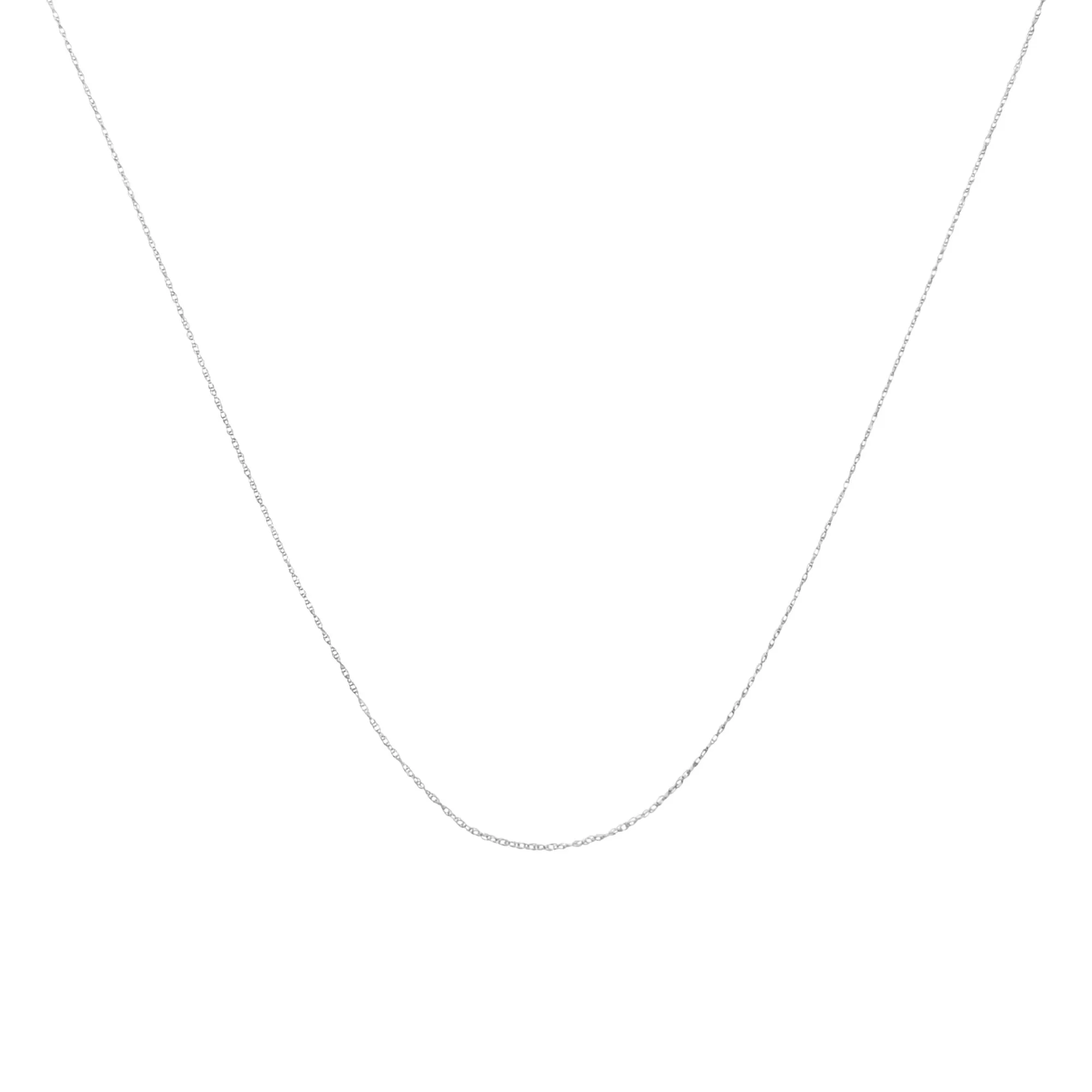 10K Gold 0.5 mm Slender & Dainty Fine Rope Chain Necklace by Infinite Jewels