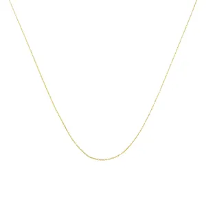 10K Gold 0.5 mm Slender & Dainty Fine Rope Chain Necklace by Infinite Jewels