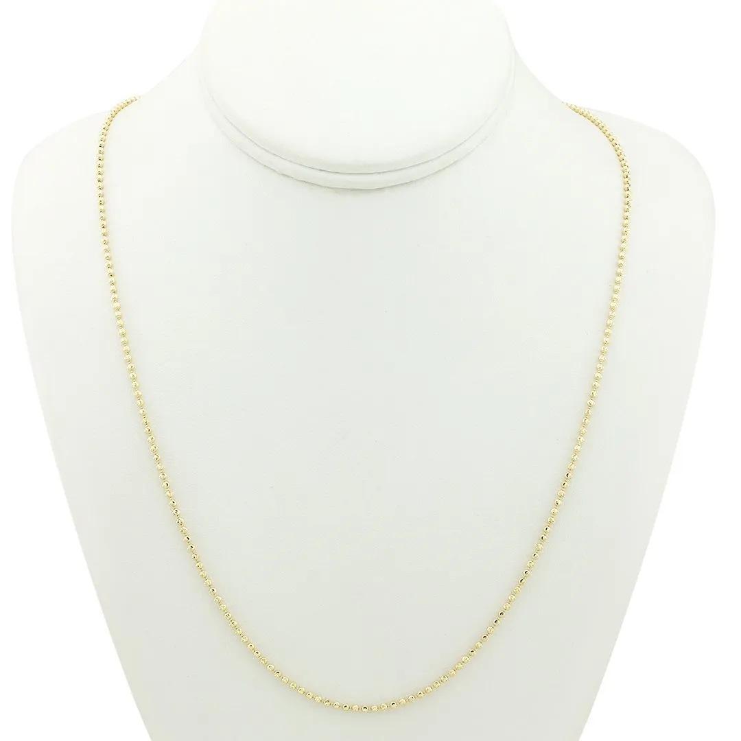 10k Yellow Gold Ball Chain 2.5 mm