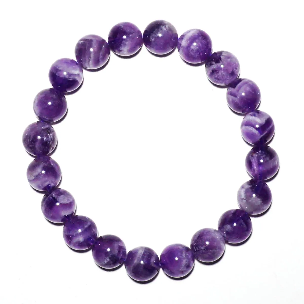 10MM Amethyst Bracelets (Include Cotton-like) | Natural and Classic | Resisting Negative Energy |Amethyst, Known as the 'Gem of Fire' | For Girlfriend Mom Sister Student