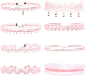 10pcs Fashion Elegant White Lace Choker Necklace for Women Simple Fashion Jewelry
