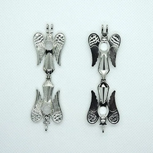 12pcs Hollow Pearl Cage Bead Cage Pendants Locket Pendants Jewelry Making Essential Oil