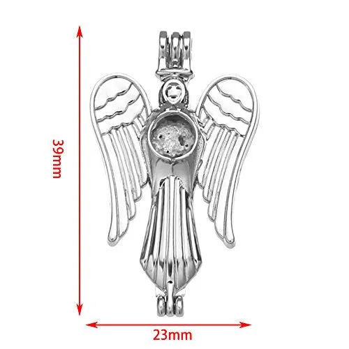 12pcs Hollow Pearl Cage Bead Cage Pendants Locket Pendants Jewelry Making Essential Oil