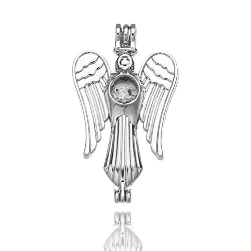 12pcs Hollow Pearl Cage Bead Cage Pendants Locket Pendants Jewelry Making Essential Oil