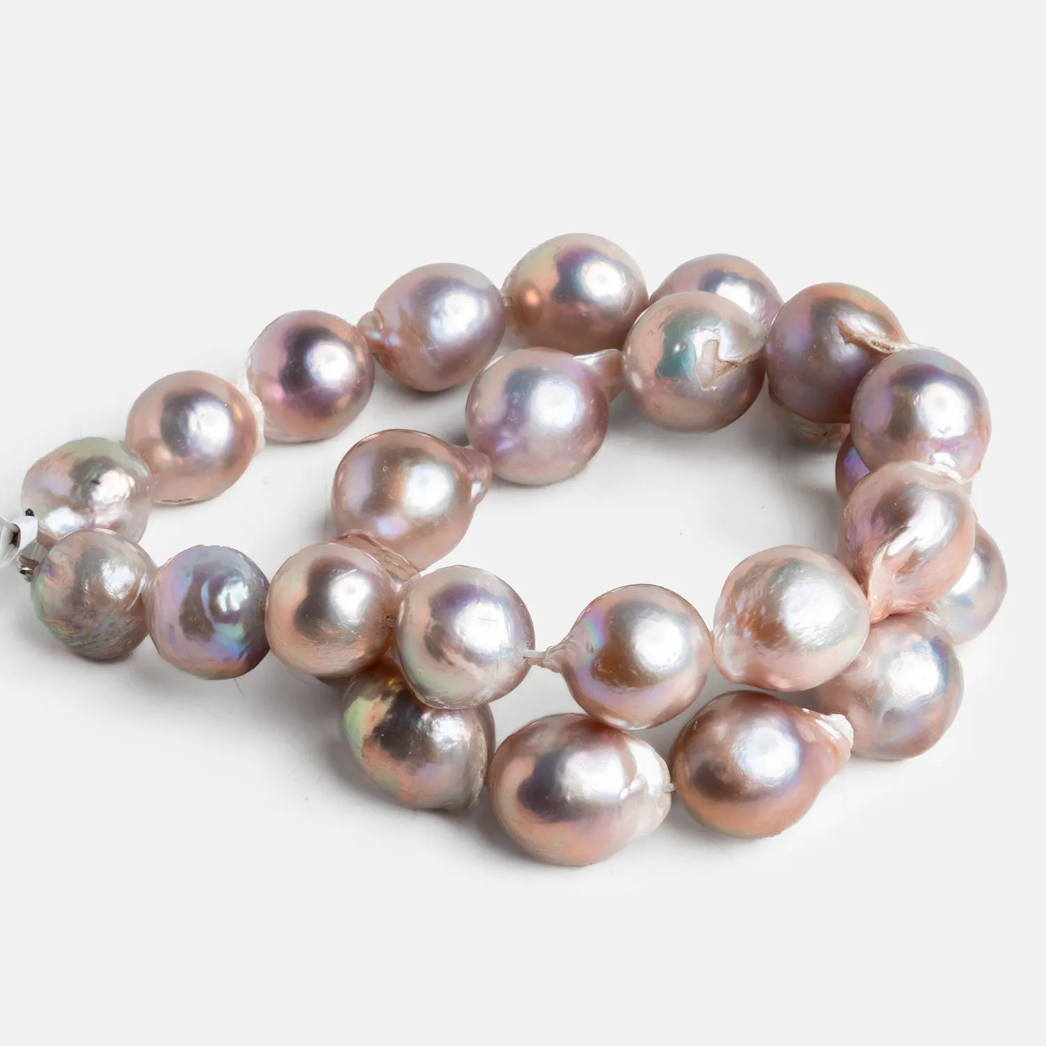13-15mm Pink Ultra Baroque Pearls 16 inch 25 beads