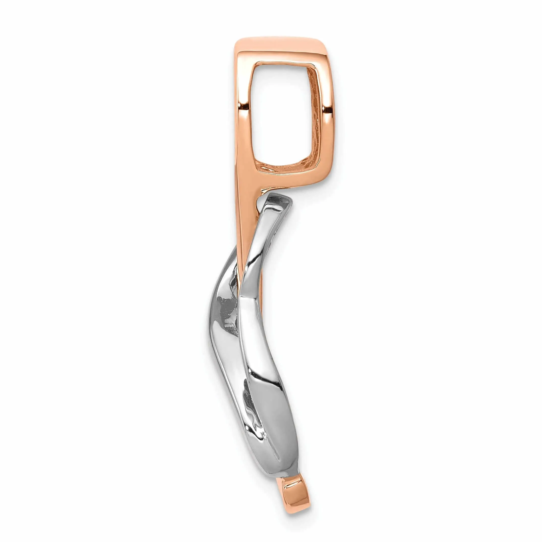 14 Two Tone Gold Omega Slide Pendant Reversible