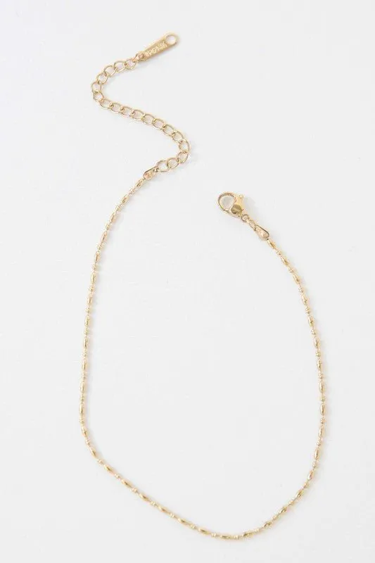 14K Gold Bead Necklace