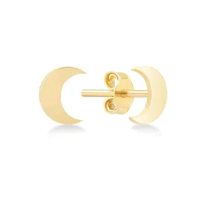 14k Gold Crescent Moon Stud Earrings, Gold or Silver Dainty Moon Earrings, Non Allergenic Moon Studs, Gold Stud Earrings for Women Girls, Minimalist earrings, Gold Earrings, Simple Earrings