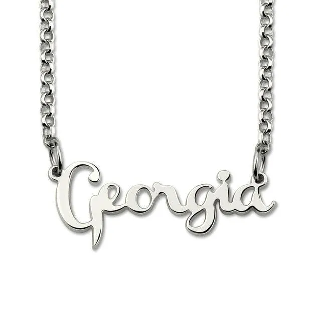 14k Gold Necklace With Name In Cursive