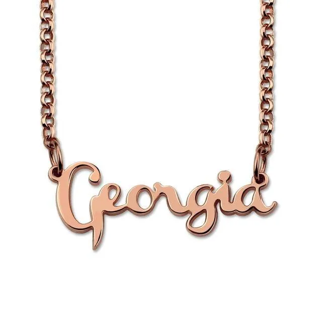 14k Gold Necklace With Name In Cursive