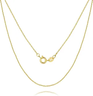 14K Gold Necklaces for Women & Mens Necklace Gold Chain for Women Mens Chains Elegant Dainty 14k Necklaces thin Cable Chain Necklace Chains 1mm 16-26