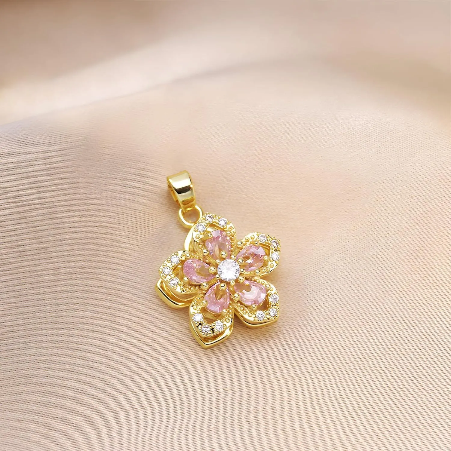14k Gold Plated Solitaire Necklace for Women, Dainty Cz Pendant Chain Choker, Trendy Layered Gold Jewelry Gift for Her