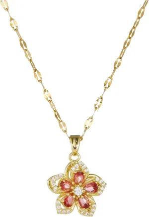 14k Gold Plated Solitaire Necklace for Women, Dainty Cz Pendant Chain Choker, Trendy Layered Gold Jewelry Gift for Her
