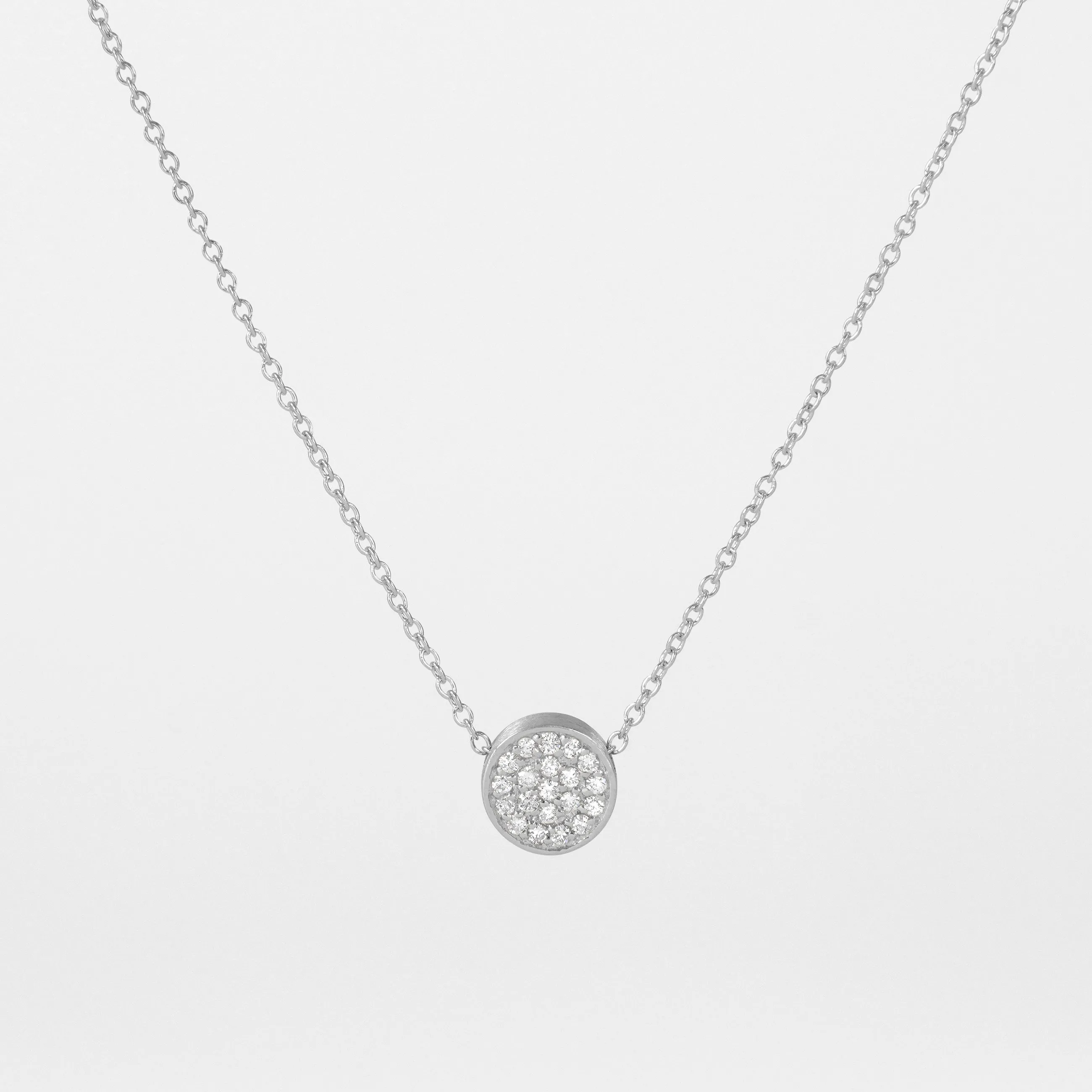 14K Gold Signature Diamond Pendant Necklace