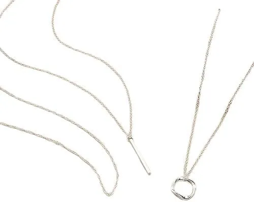 14K Gold/Silver Plated Layered Gold Necklaces for Women Dainty Stackable Choker Necklaces with Cuba Cross & Circle Pendants