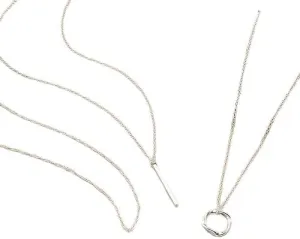 14K Gold/Silver Plated Layered Gold Necklaces for Women Dainty Stackable Choker Necklaces with Cuba Cross & Circle Pendants