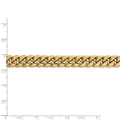 14k Yellow Gold 9.3mm Miami Cuban Chain Necklace 24 Inch Pendant Charm Curb Fine Jewelry For Women Gifts For Her