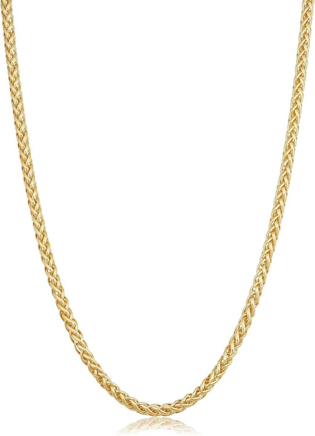 14k Yellow Gold Filled 3.3 mm Franco Chain Necklace for Men and Women (16, 18, 20, 24 or 30 inch)