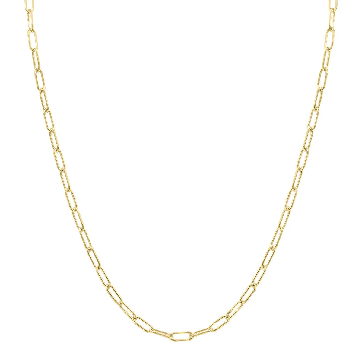 14K Yellow Gold Filled 3.5Mm Paperclip Chain With Lobster Clasp - 18 Inch