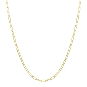 14K Yellow Gold Filled 3.5Mm Paperclip Chain With Lobster Clasp - 18 Inch