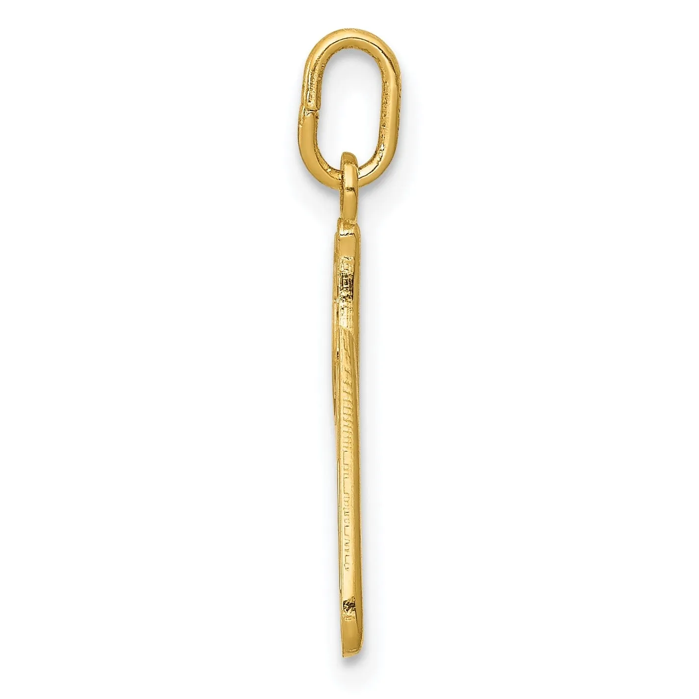 14K Yellow Gold Lower Case Script Letter P  Initial Pendant