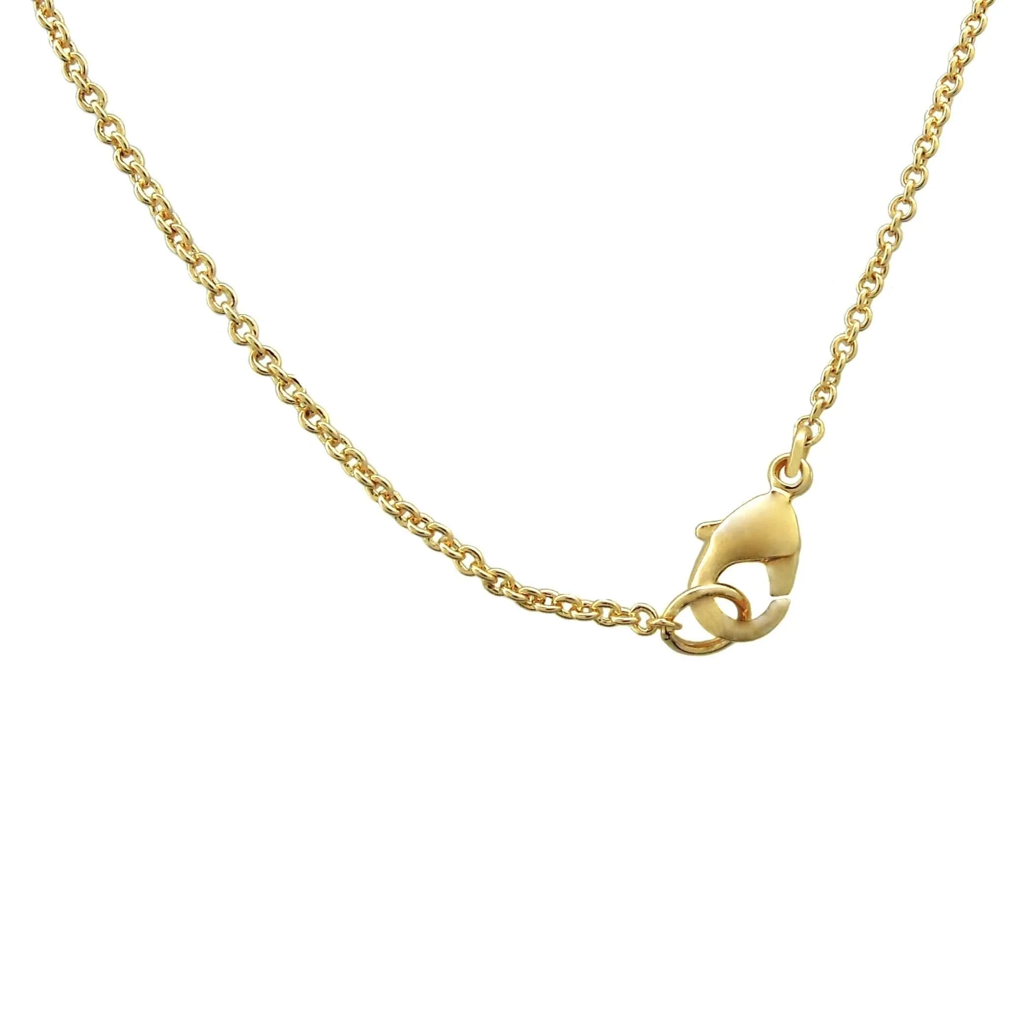 14K Yellow Gold Plated Diamond Accent Initial Pendant-G