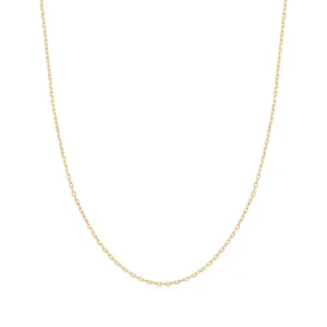 14K Yellow Gold Plated Mini Link Charm Chain Necklace