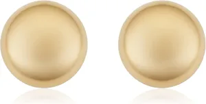 14k Yellow Gold Puffed Button Stud Earrings | Minimalist Jewelry for Women