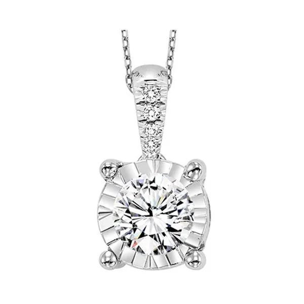 14KT White Gold & Diamond Classic Book Tru Reflection Neckwear Pendant    - 1/10 ctw