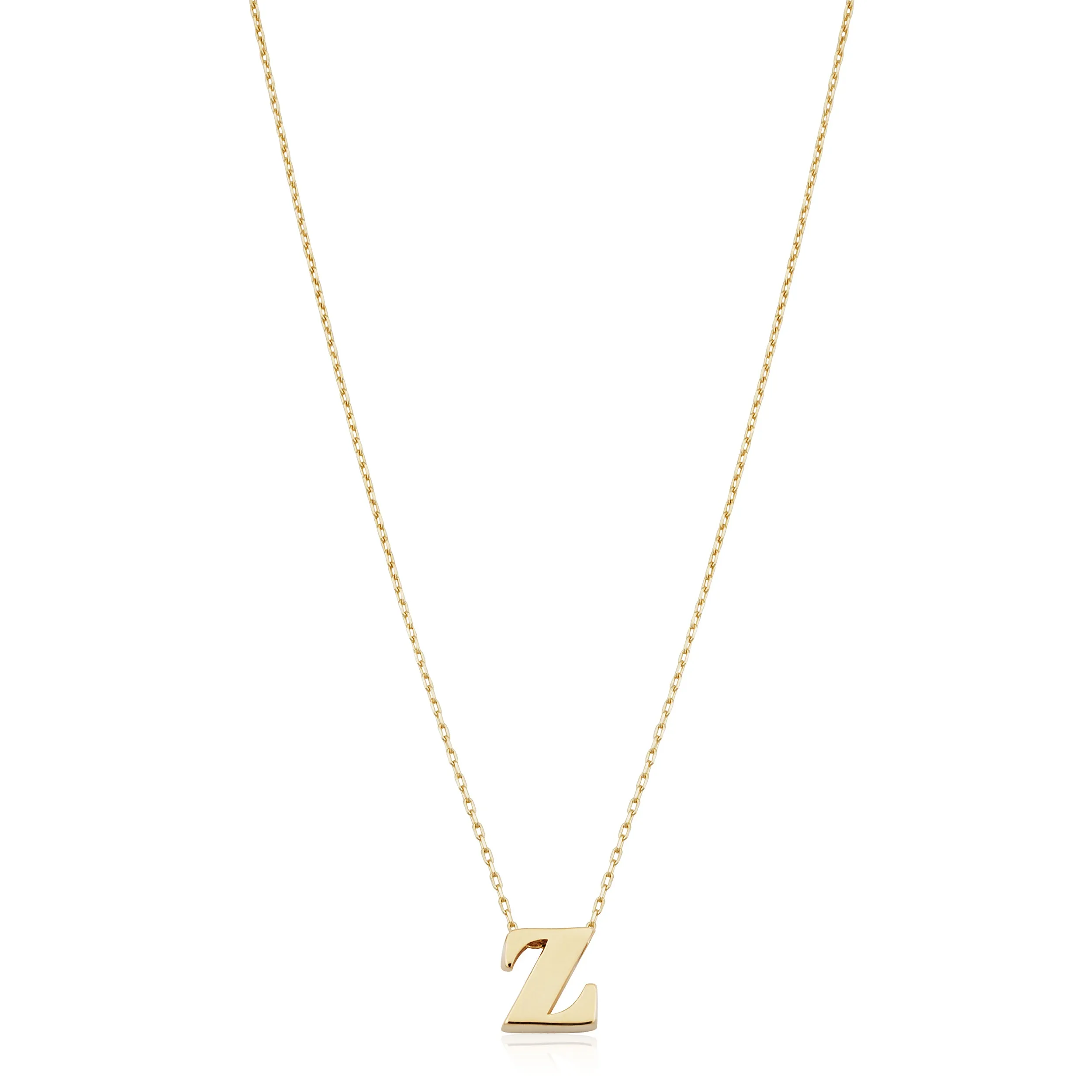 14KT Yellow Gold Initial Necklace