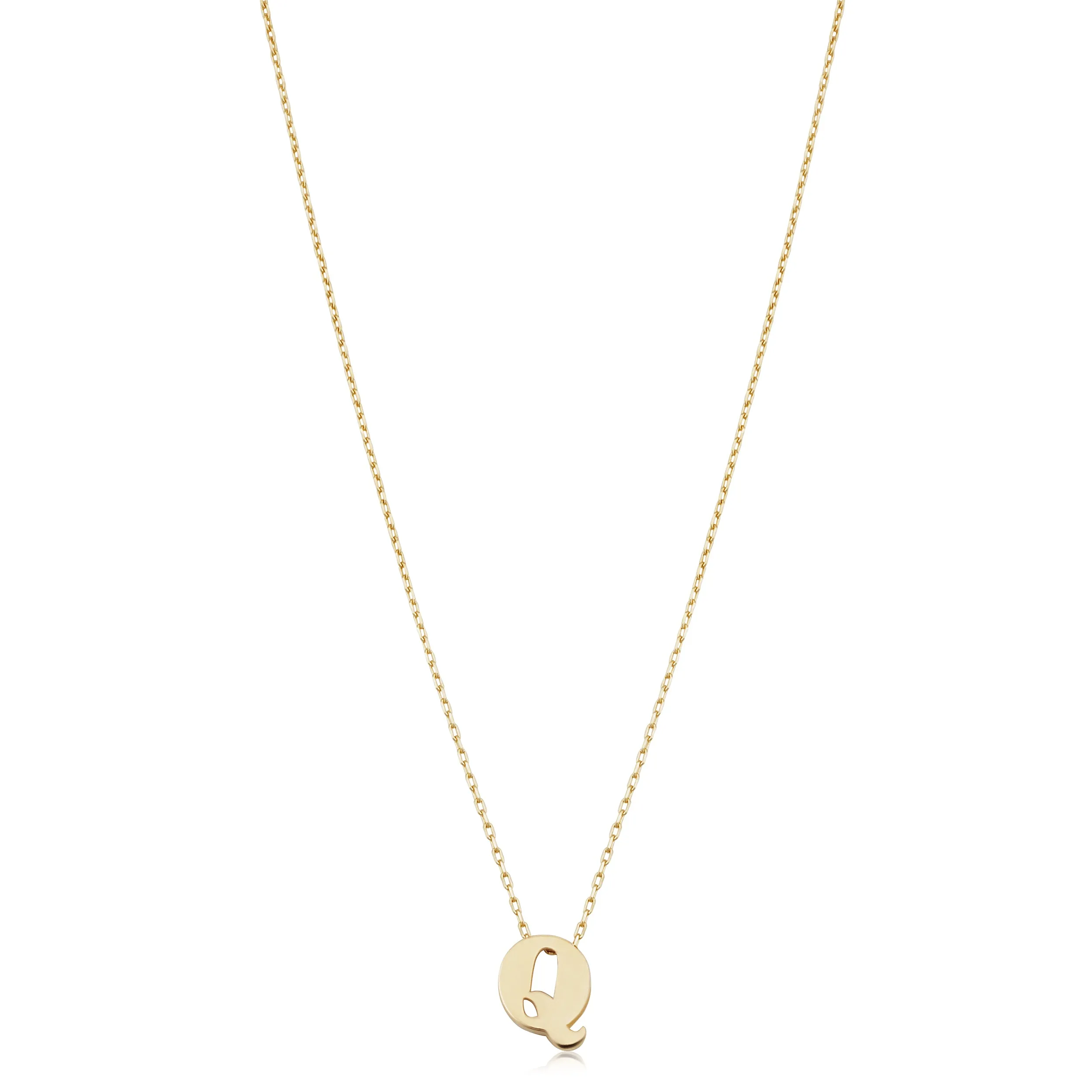 14KT Yellow Gold Initial Necklace
