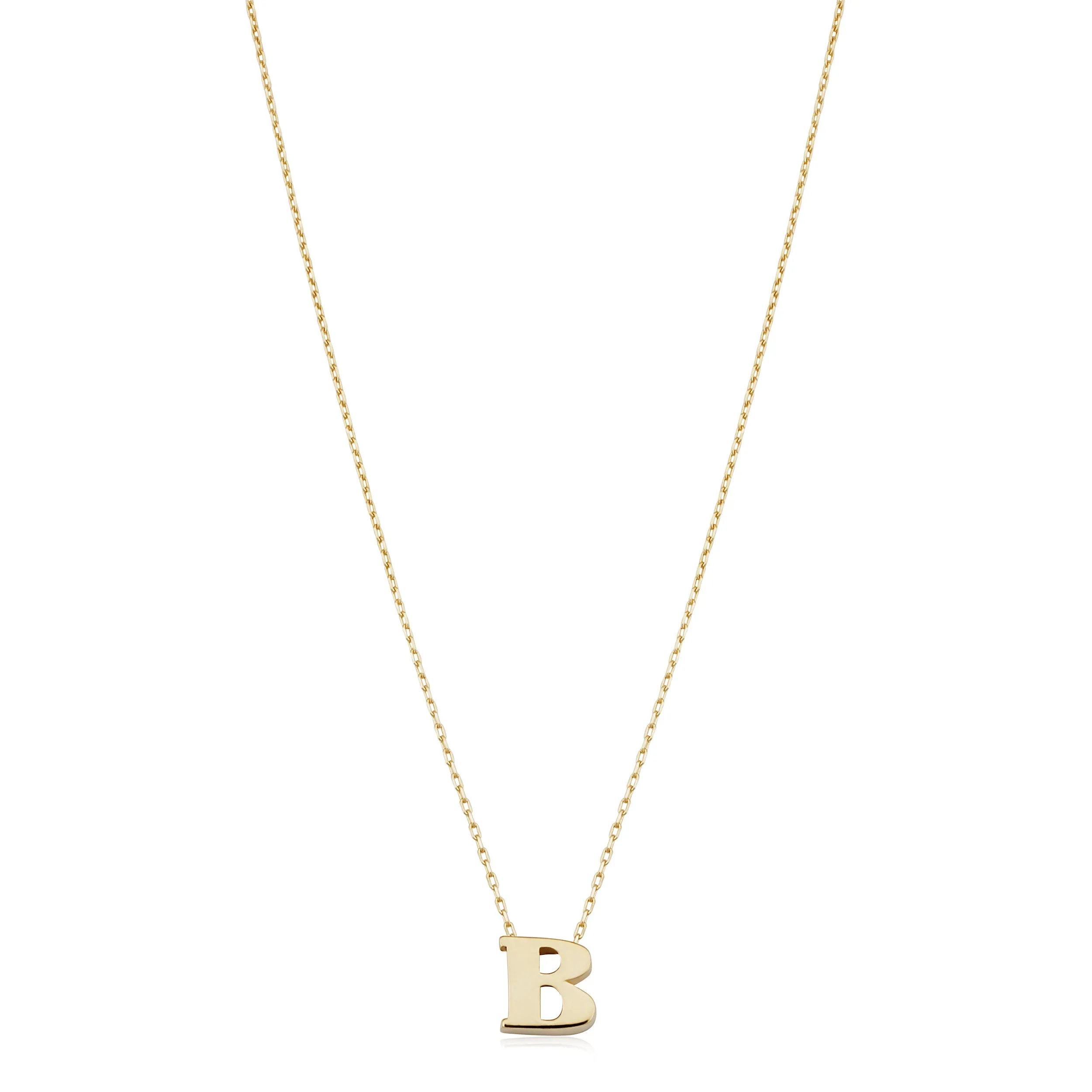 14KT Yellow Gold Initial Necklace