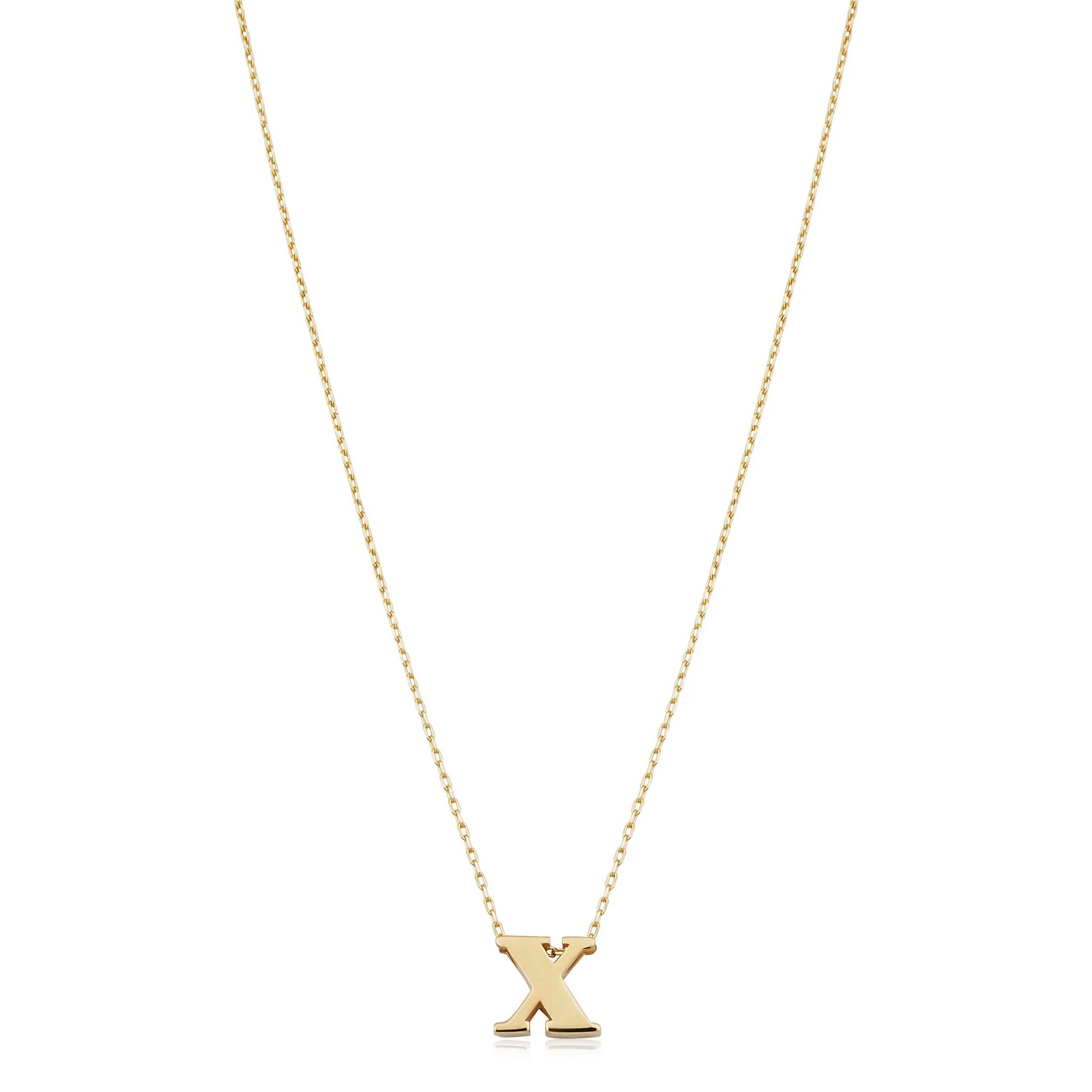 14KT Yellow Gold Initial Necklace