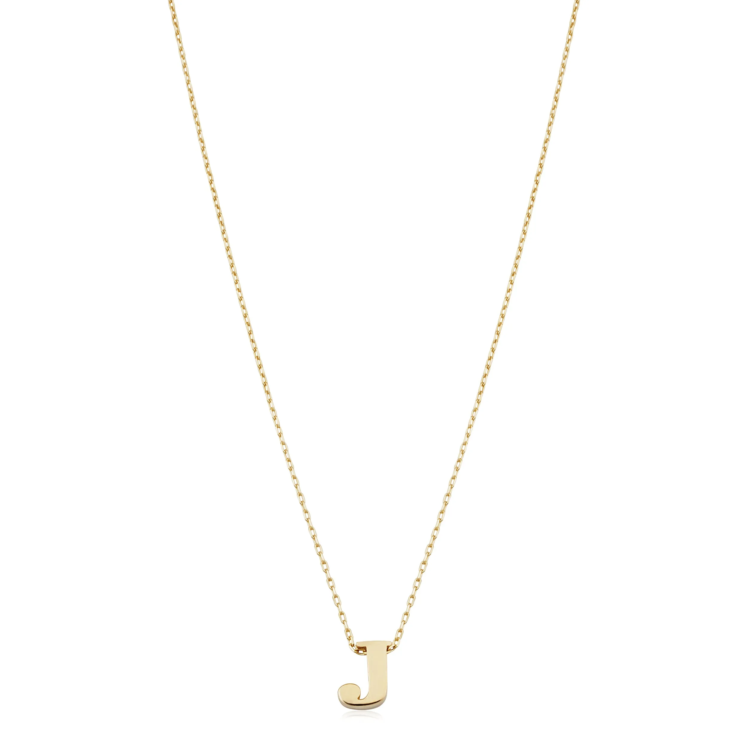 14KT Yellow Gold Initial Necklace