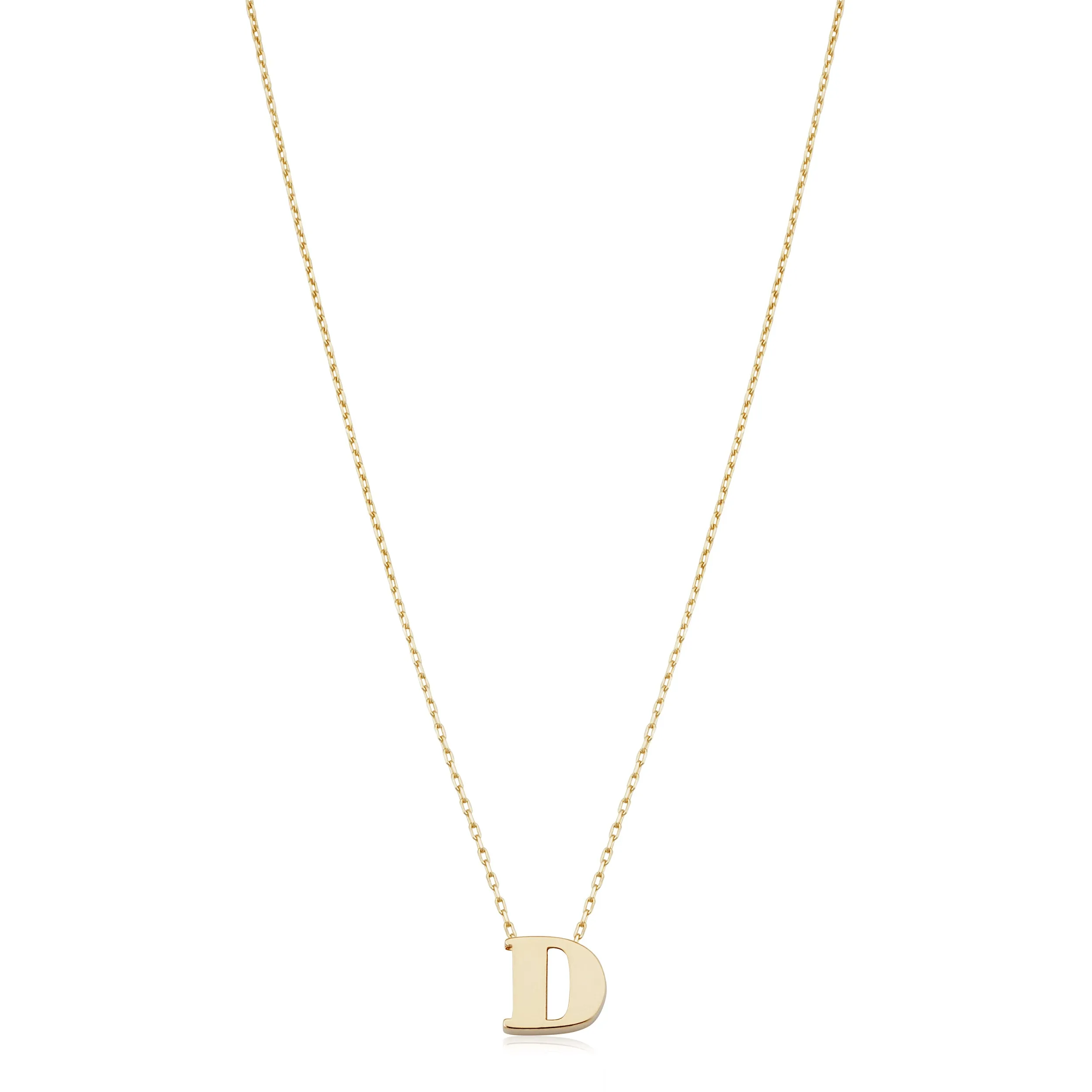 14KT Yellow Gold Initial Necklace