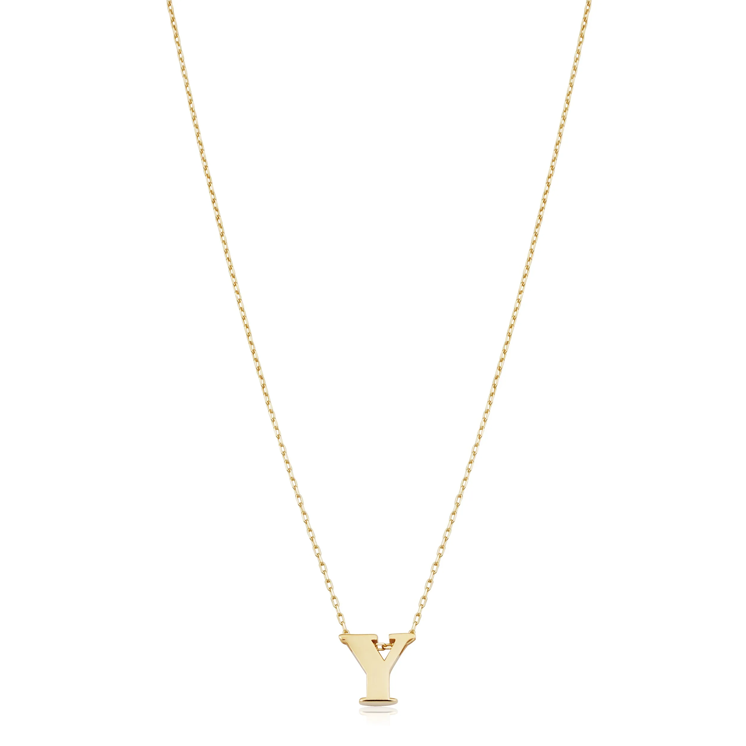 14KT Yellow Gold Initial Necklace