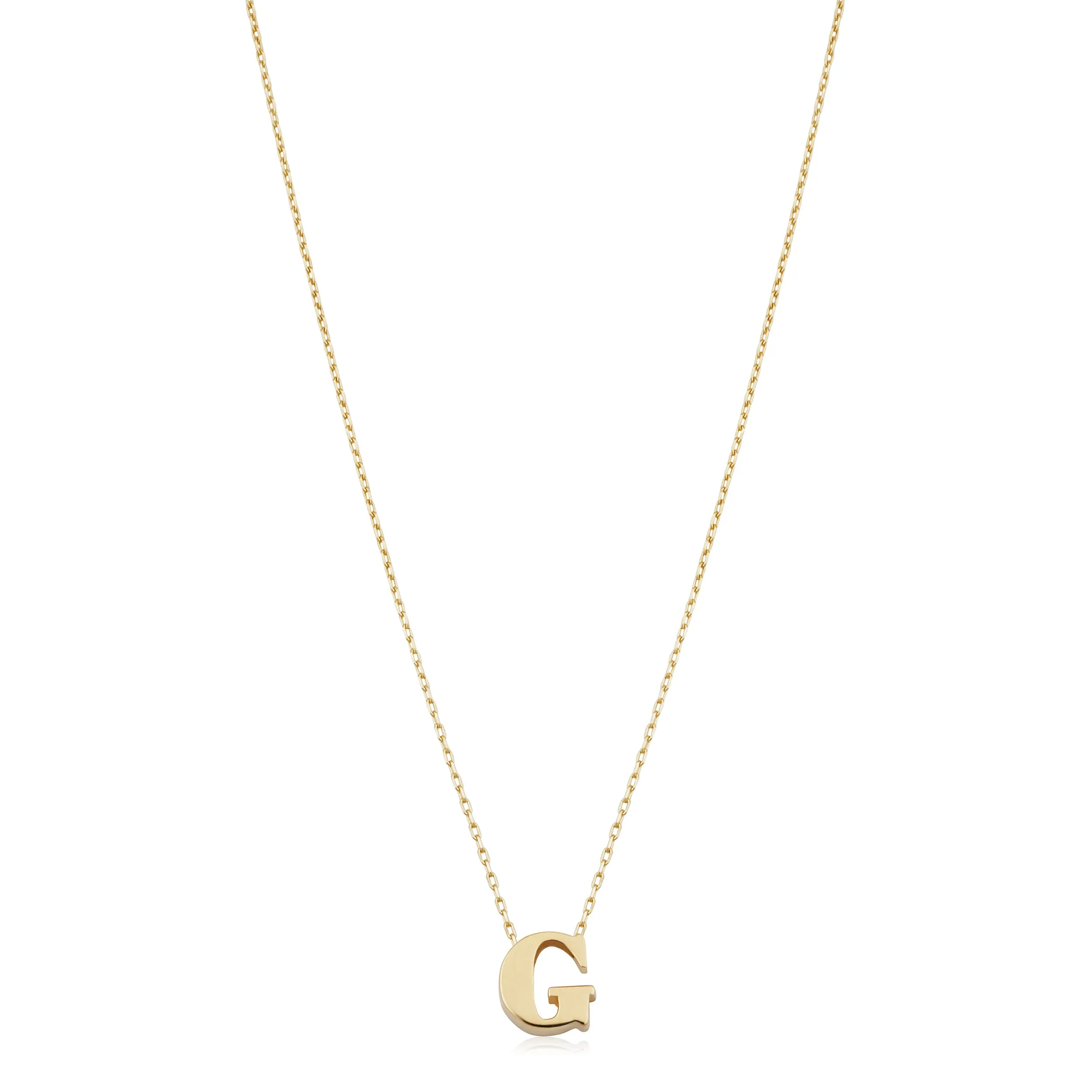 14KT Yellow Gold Initial Necklace