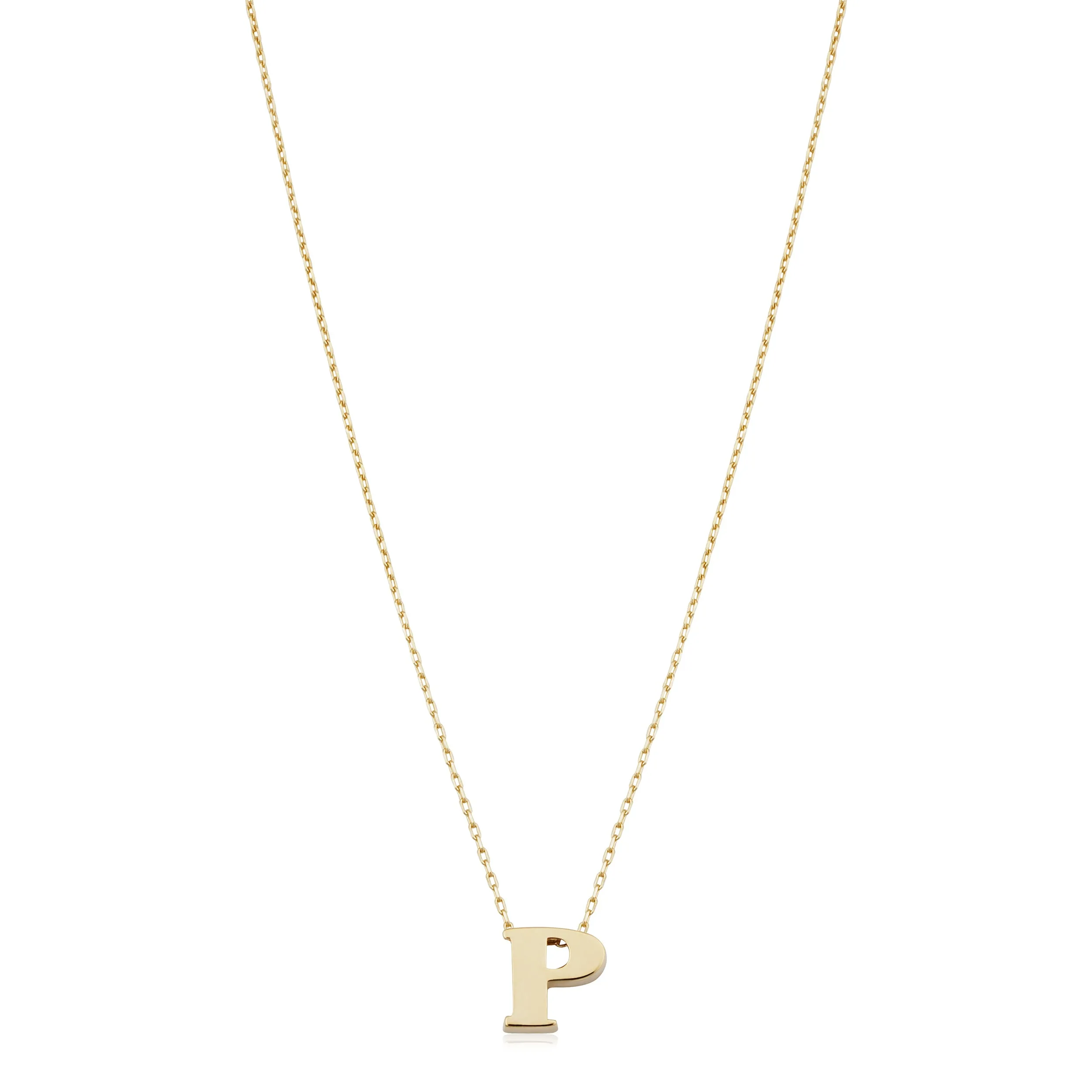 14KT Yellow Gold Initial Necklace