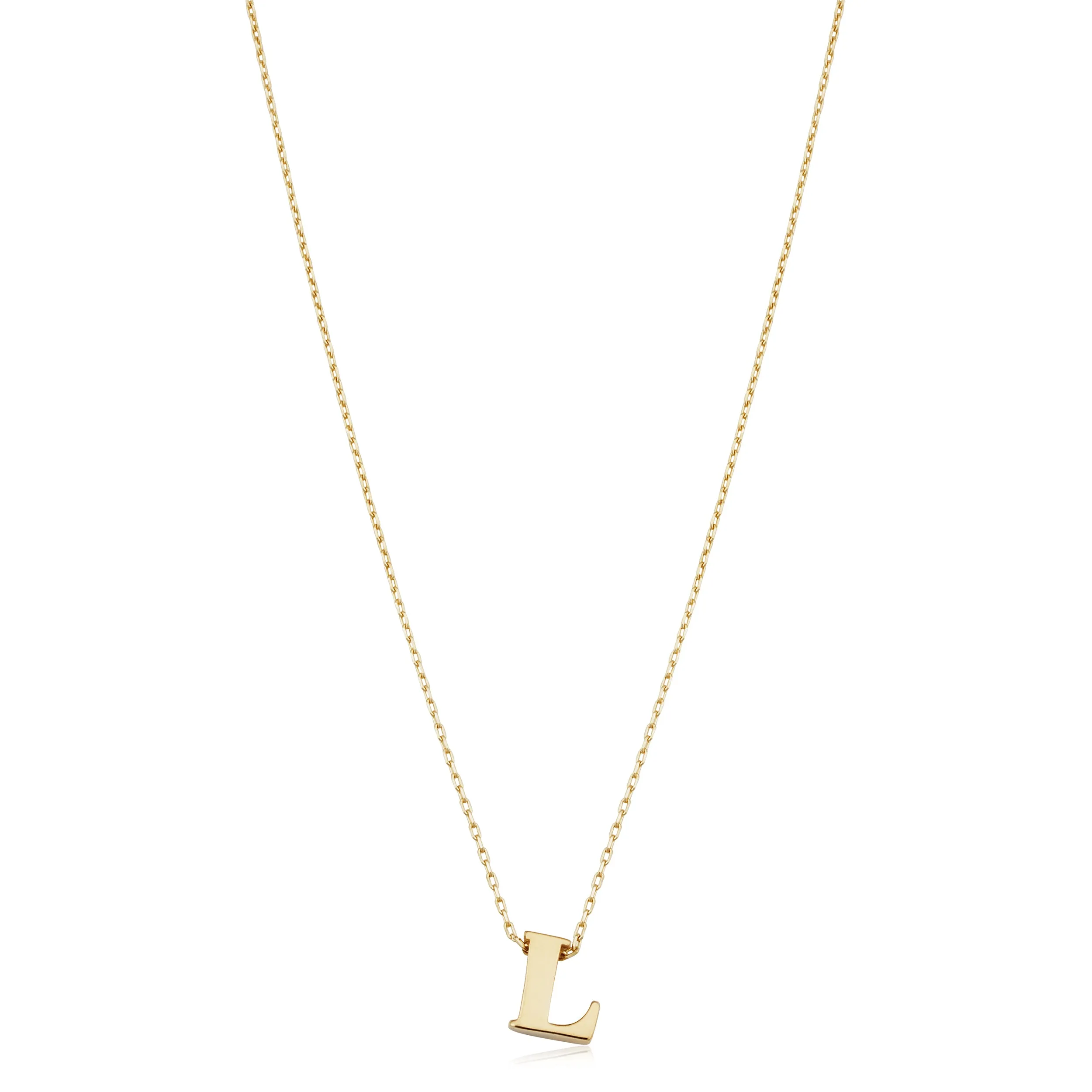 14KT Yellow Gold Initial Necklace