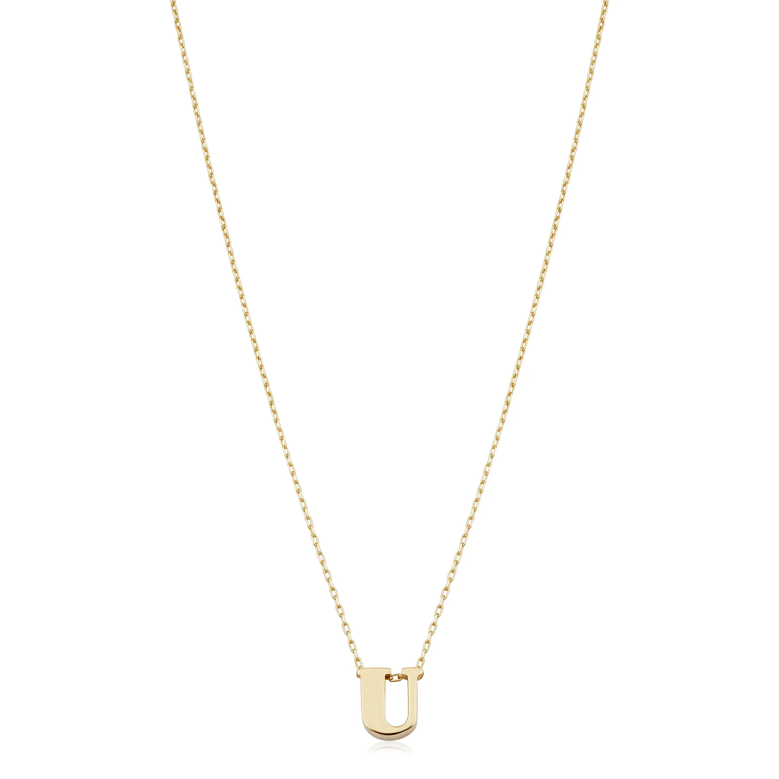 14KT Yellow Gold Initial Necklace