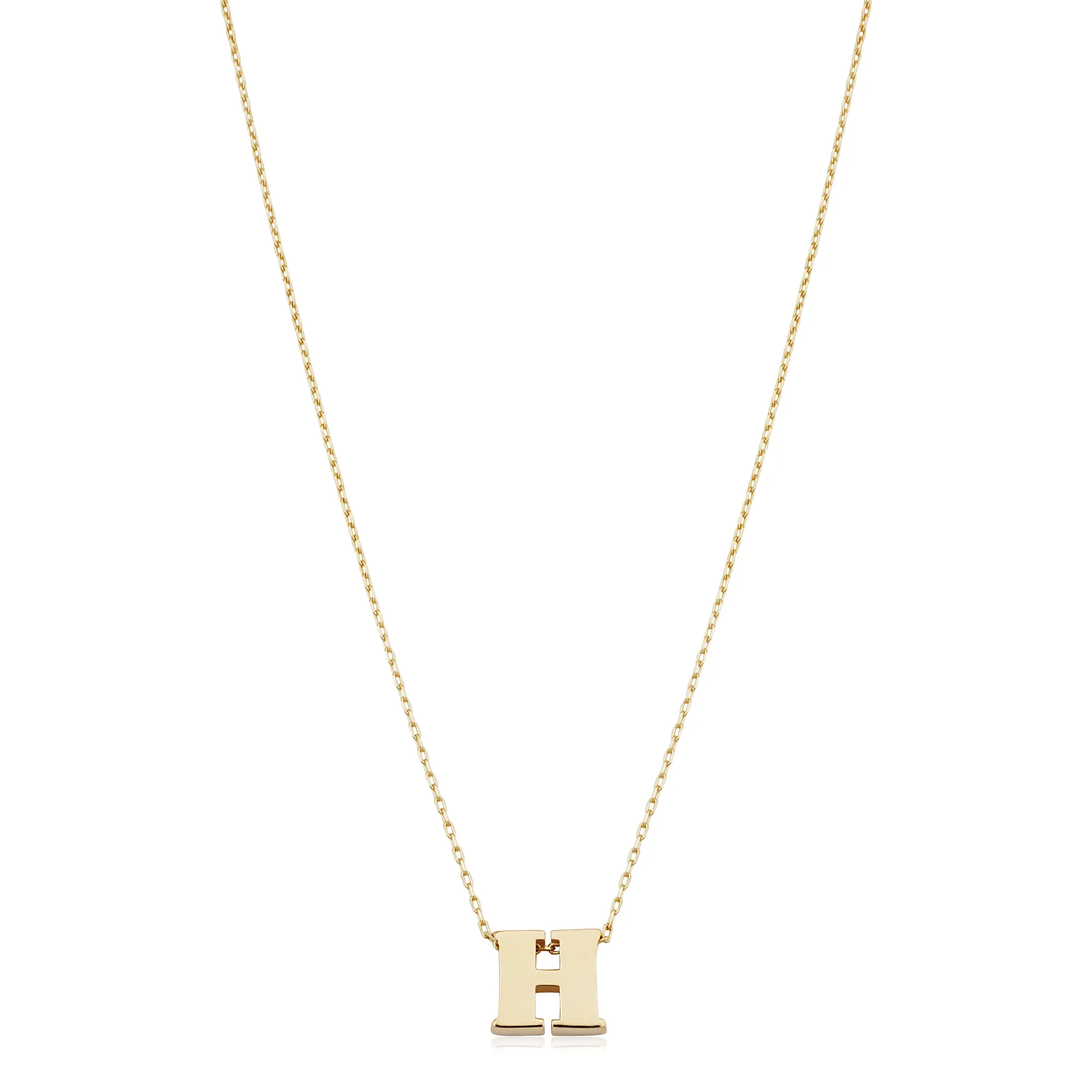14KT Yellow Gold Initial Necklace