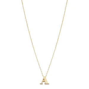 14KT Yellow Gold Initial Necklace