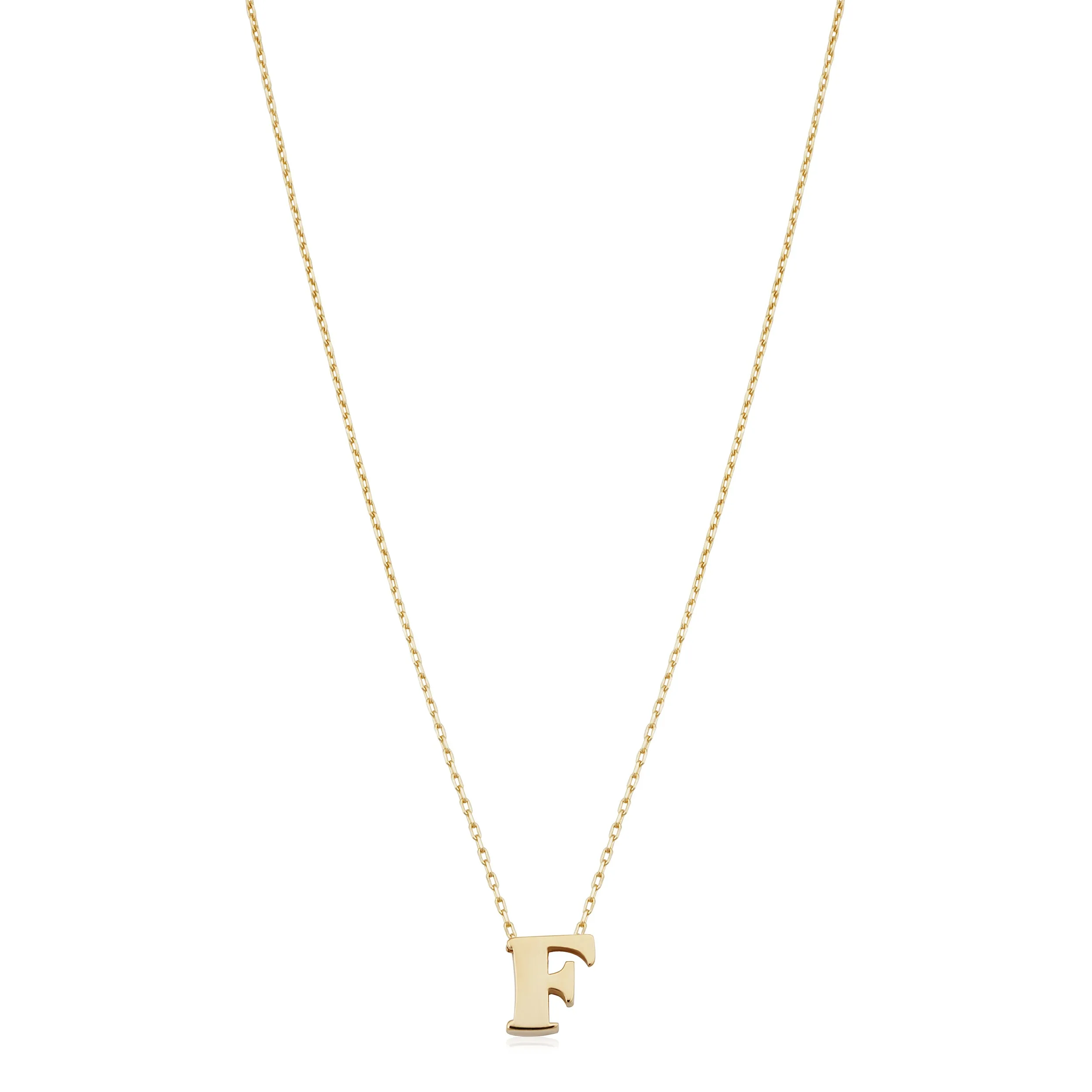 14KT Yellow Gold Initial Necklace
