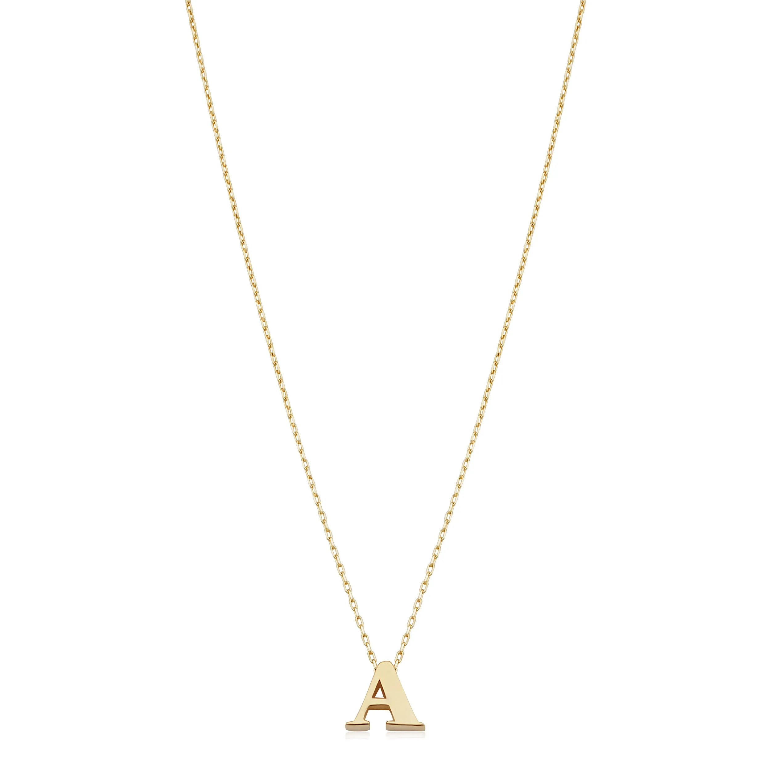 14KT Yellow Gold Initial Necklace