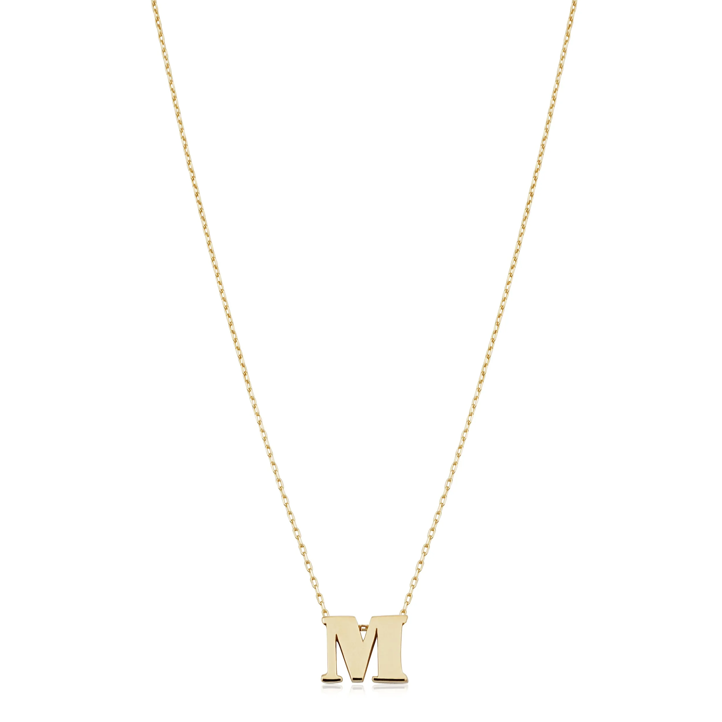 14KT Yellow Gold Initial Necklace