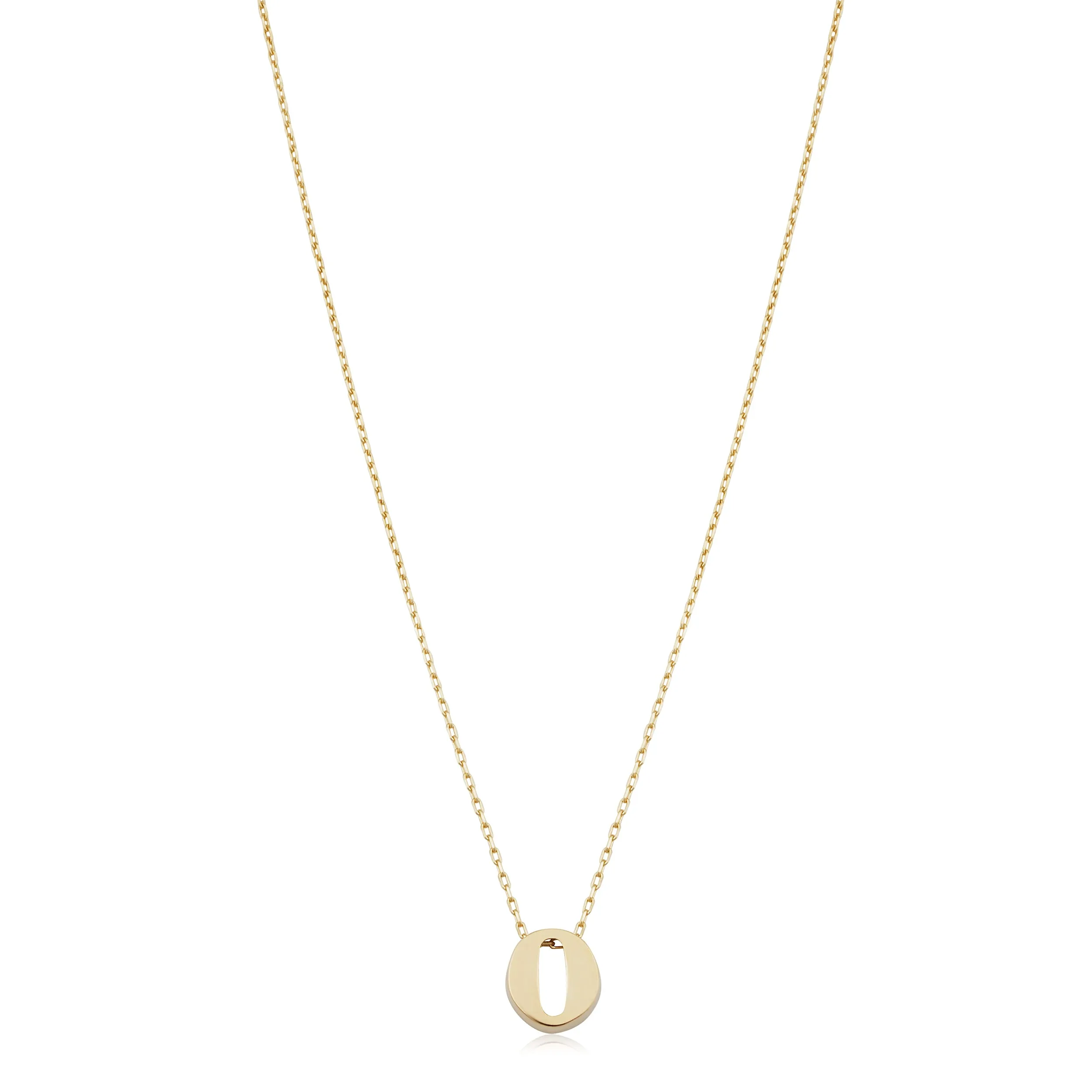14KT Yellow Gold Initial Necklace