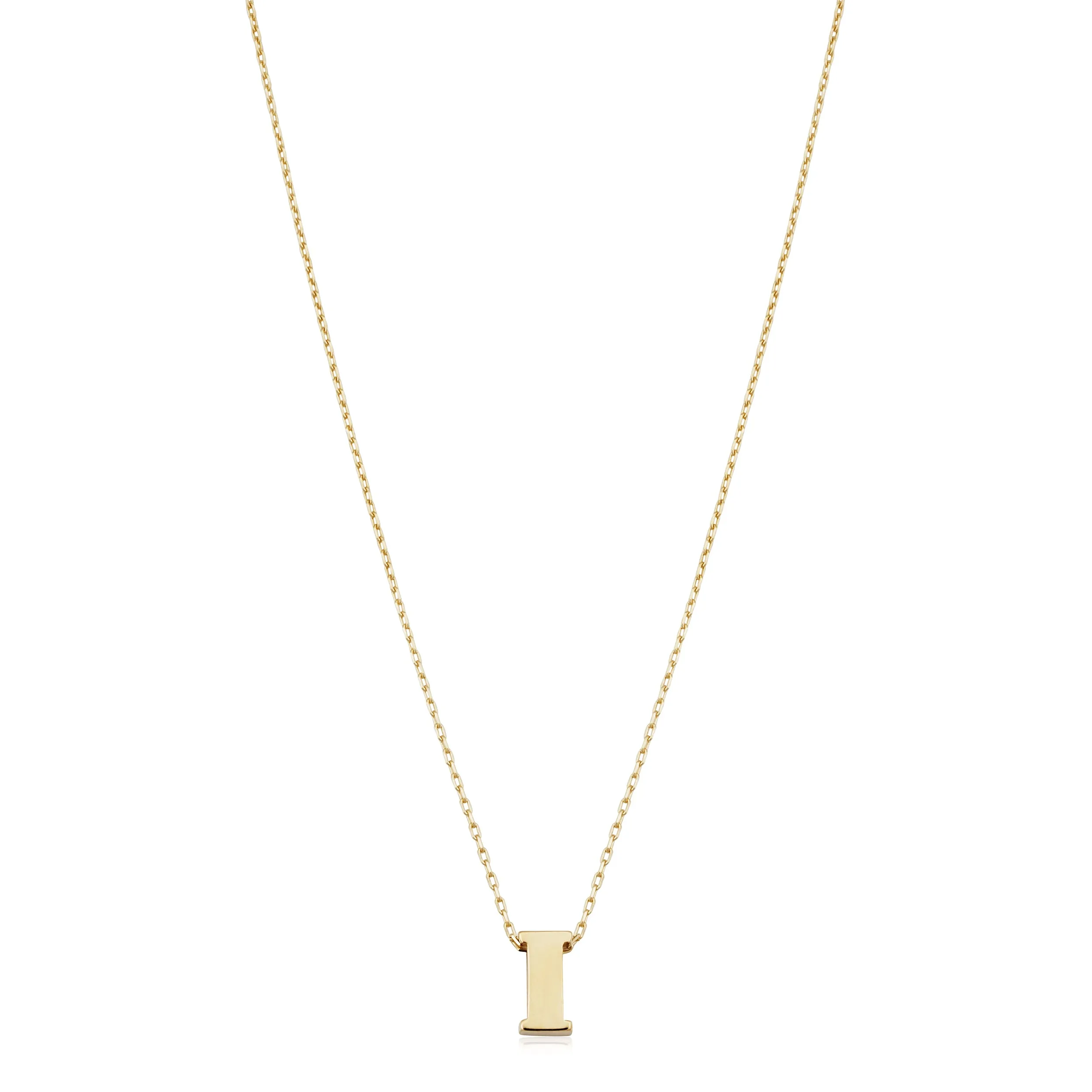 14KT Yellow Gold Initial Necklace