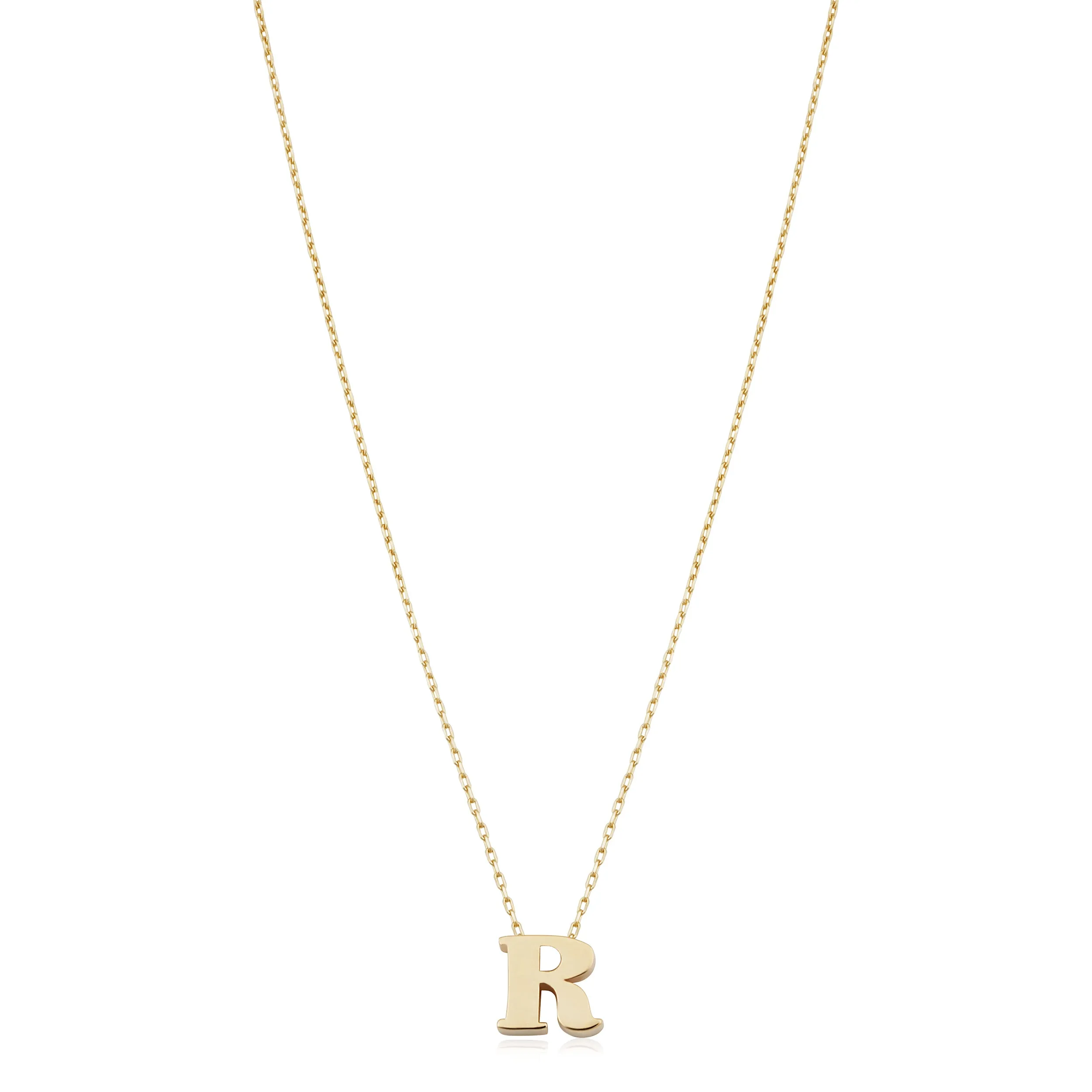 14KT Yellow Gold Initial Necklace