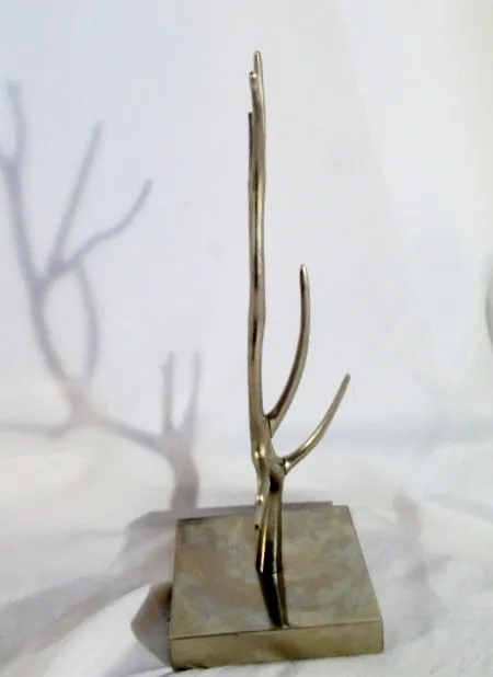 14" ALUMINUM TREE BRANCH Counter Top Display Jewelry Necklace Retail Shop Rack SILVER